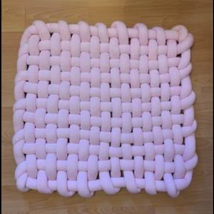 Baby Pink Braided Play Mat 35”x35”
